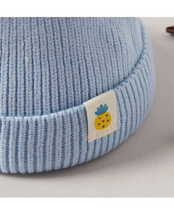 Babyhug Woollen Cap Blue - Diameter 12 cm
