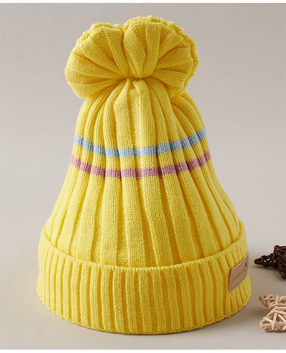 Babyhug Woollen Cap Yellow - Diameter 13 cm