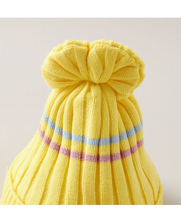 Babyhug Woollen Cap Yellow - Diameter 13 cm