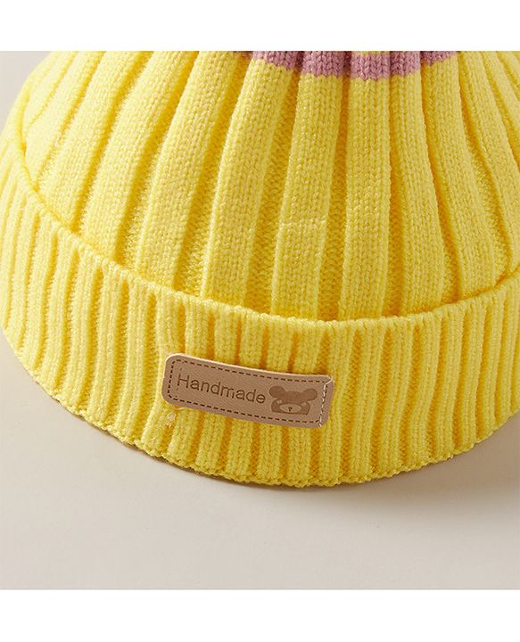 Babyhug Woollen Cap Yellow - Diameter 13 cm