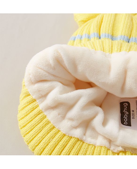 Babyhug Woollen Cap Yellow - Diameter 13 cm
