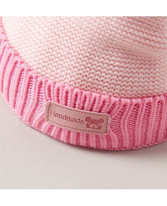 Babyhug Woollen Cap Pink - Diameter 11.5 cm