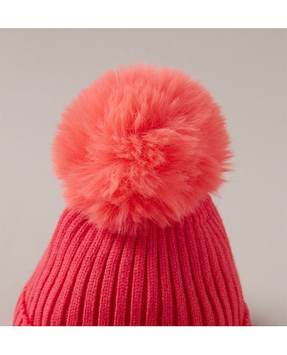 Babyhug Woolen Cap Pom Pom Design Red  - Diameter 12 cm