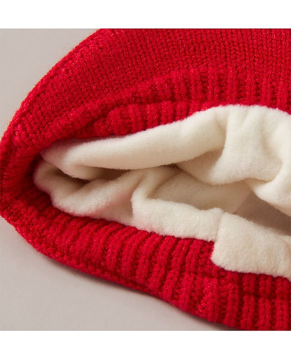 Babyhug Woolen Cap Red - Diameter 13 cm