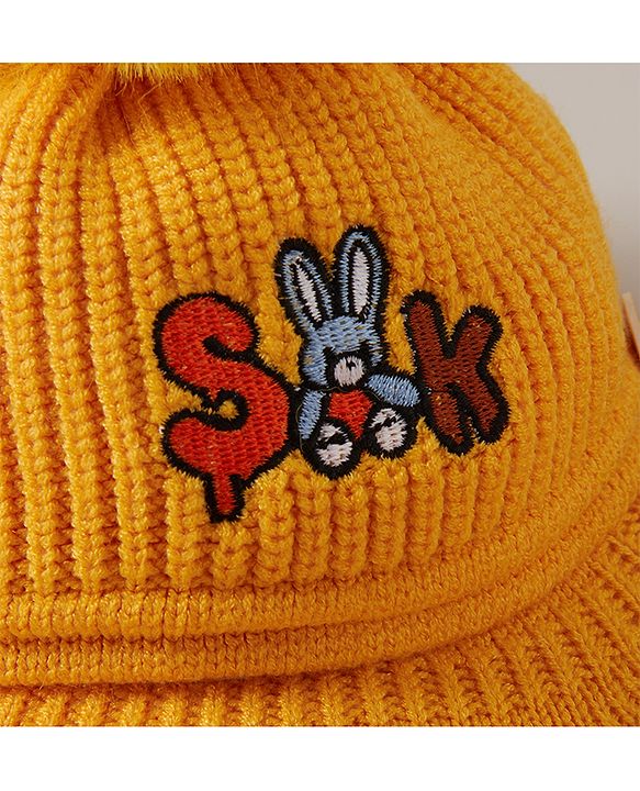 Babyhug Woolen Cap Yellow - Diameter 43 cm