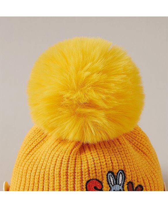 Babyhug Woolen Cap Yellow - Diameter 43 cm