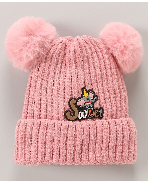 Babyhug Woollen Cap Pink - Diameter 13 cm