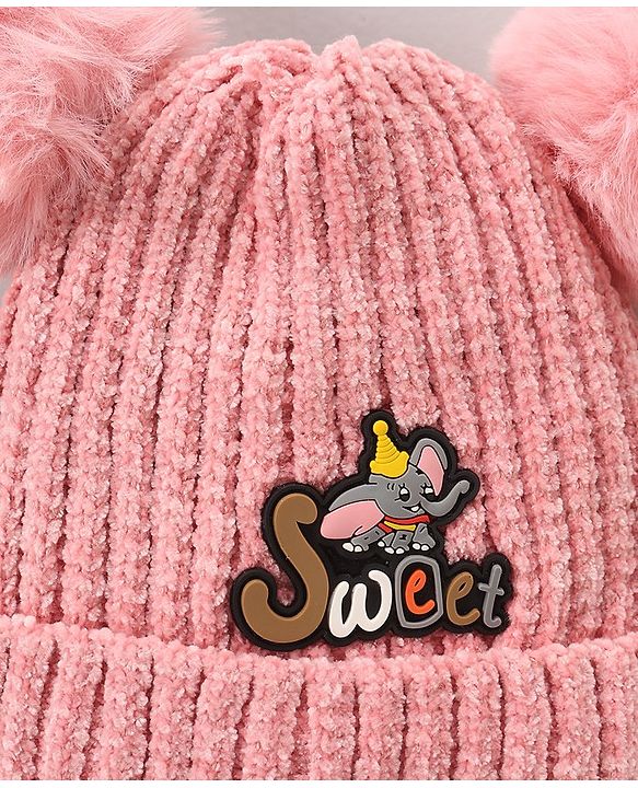 Babyhug Woollen Cap Pink - Diameter 13 cm