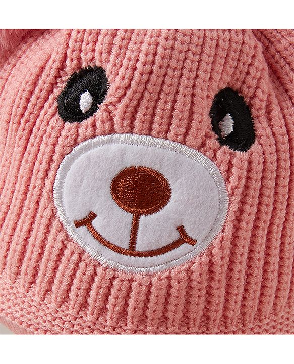 Babyhug Woollen Tie Knot Pink Grey - Diameter 13 cm