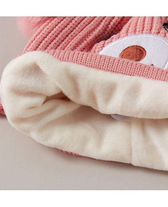 Babyhug Woollen Tie Knot Pink Grey - Diameter 13 cm
