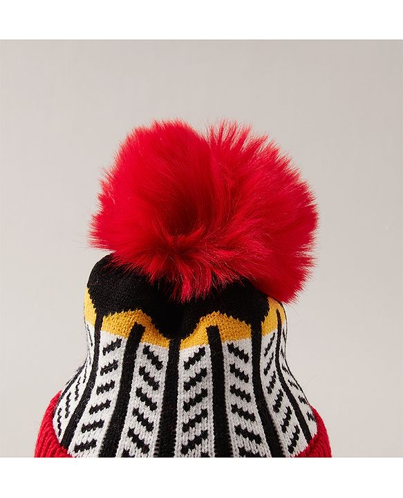 Babyhug Baby Cap with Pom Pom - Red