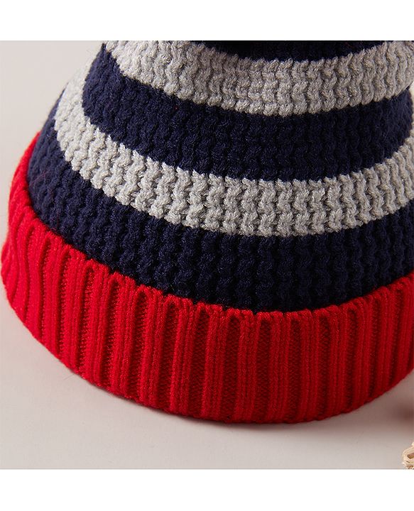 Babyhug Woollen Cap Red - Diameter 12 cm