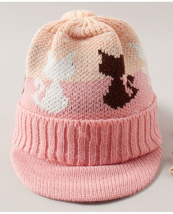 Babyhug Woollen Cap Beige - Diameter 44 cm (Stretchable)