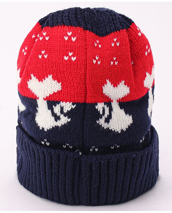 Babyhug Woollen Cap Blue - Diameter 44 cm (Stretchable)