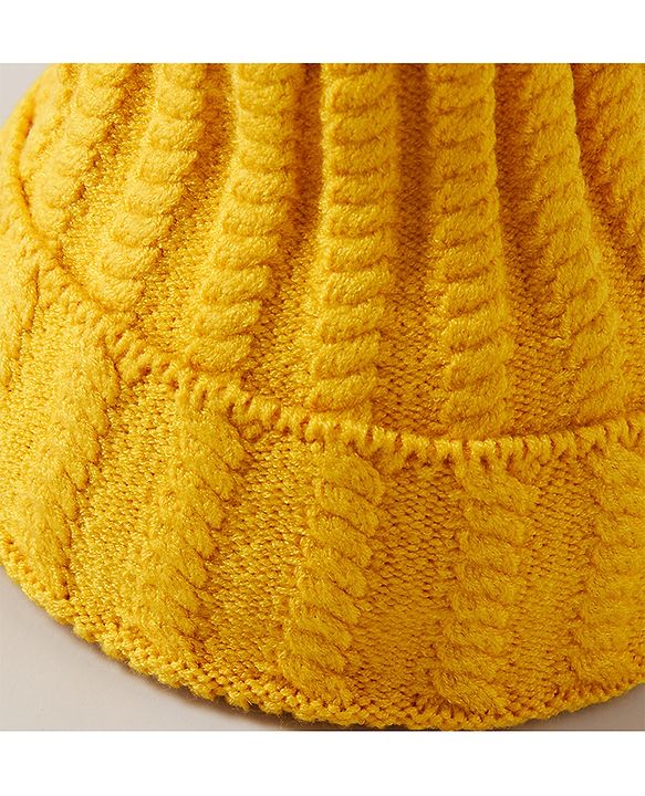 Babyhug Woollen Cap Yellow - Diameter 11.5 cm