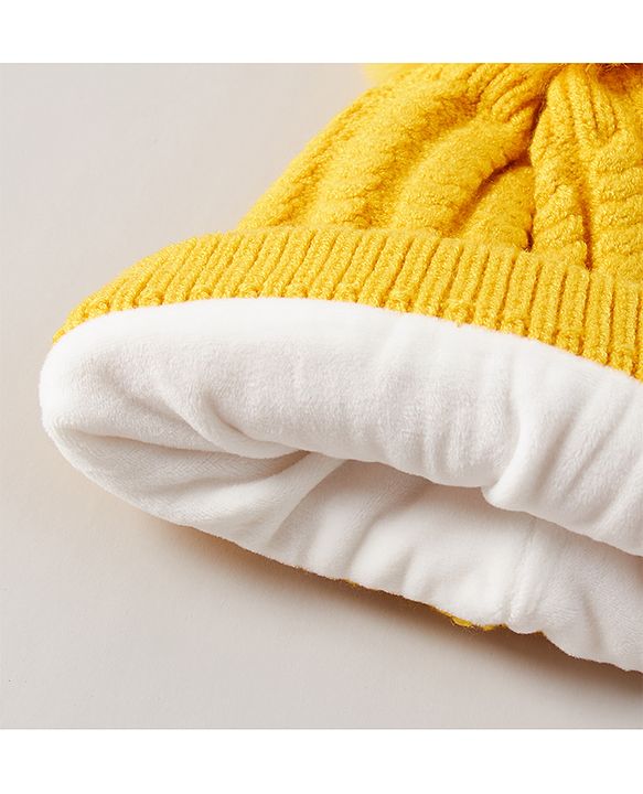 Babyhug Woollen Cap Yellow - Diameter 11.5 cm