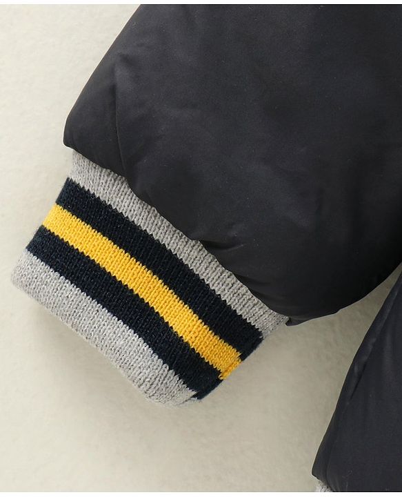Babyhug Full Sleeve Color Block Hoodie  - Yellow