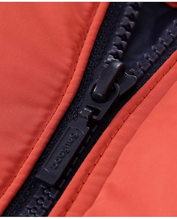 Babyhug Full Sleeves Hooded Padded Jacket - Red