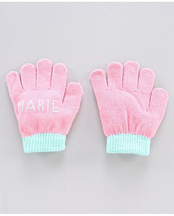Babyhug Woollen Cap & Mittens Marie Print Yellow - Diameter 13 cm