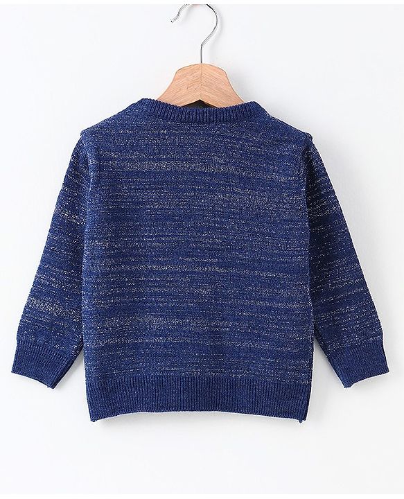 Babyhug Full Sleeves Sweater - Blue