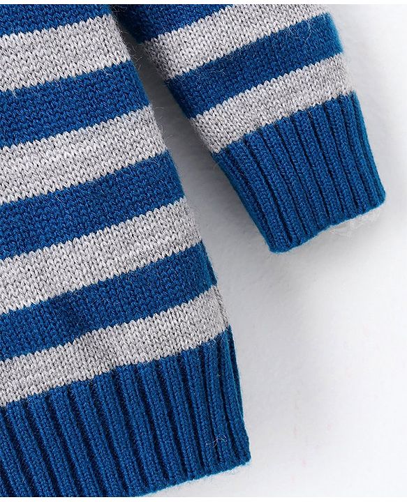 Babyhug Full Sleeves Sweater Striped - Multicolor