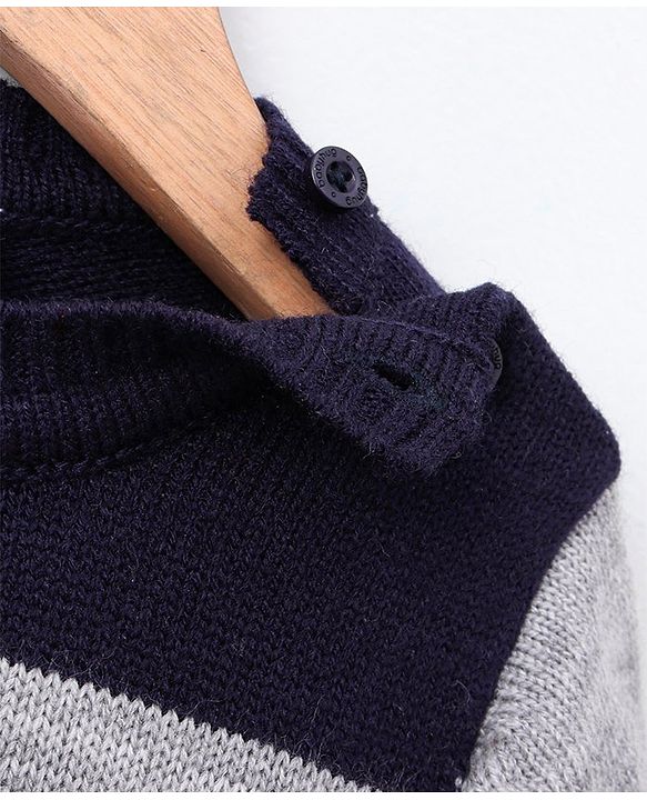 Babyhug Full Sleeves Sweater Striped - Multicolor