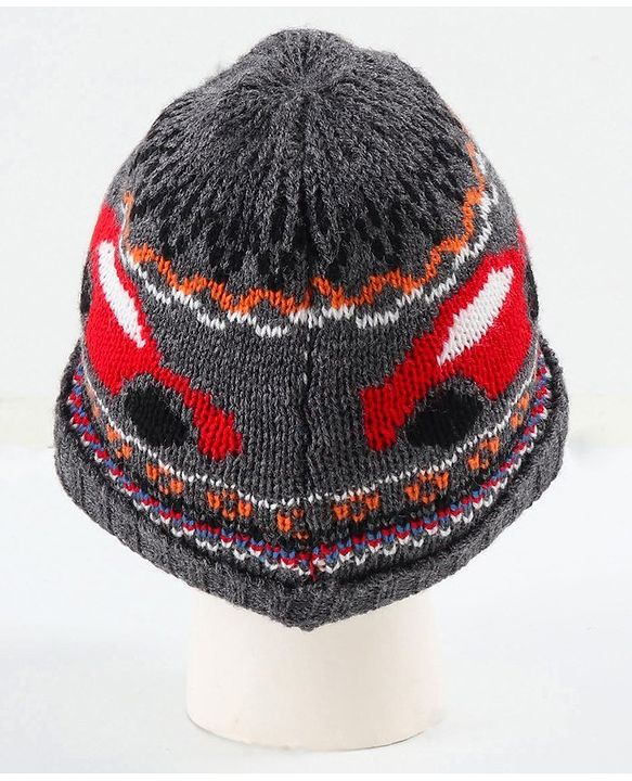 Babyhug Woollen Cap & Muffler Grey - Cap Diameter 10.5 cm
