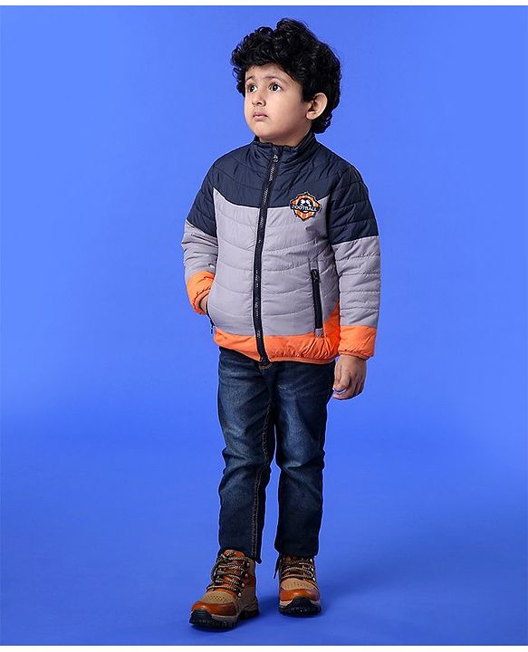 Babyhug Full Sleeves Jacket - Blue