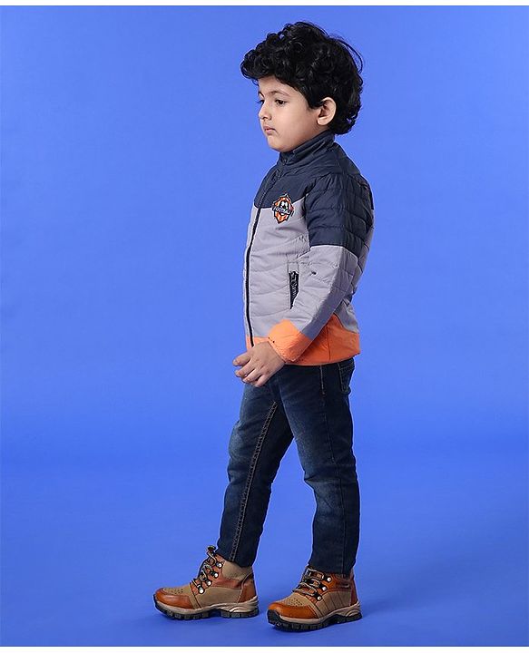 Babyhug Full Sleeves Jacket - Blue