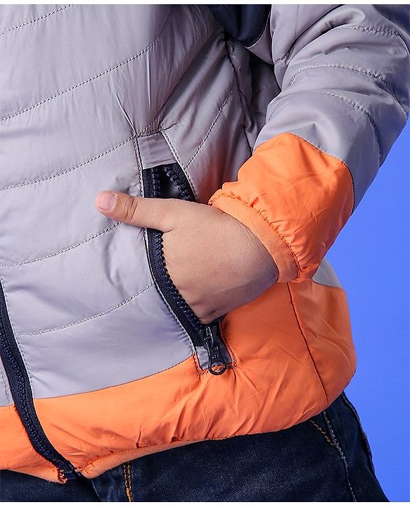 Babyhug Full Sleeves Jacket - Blue