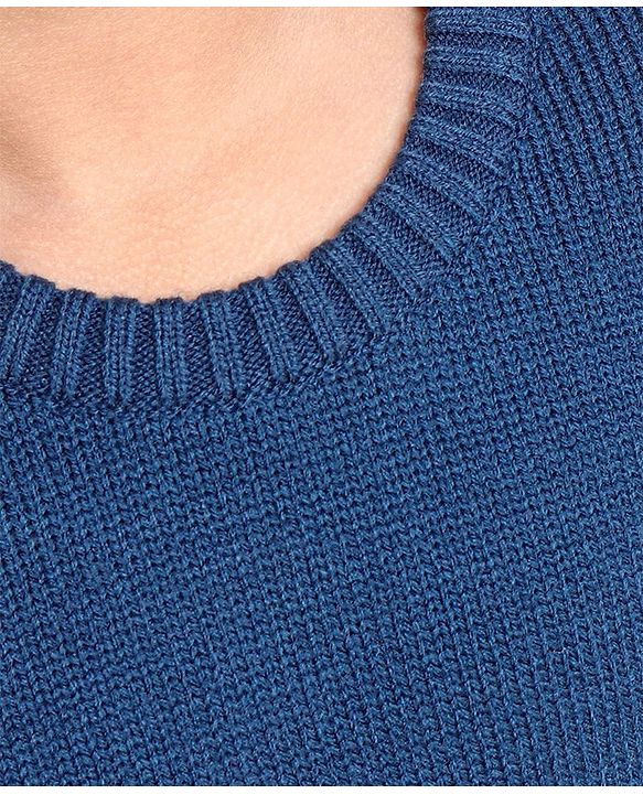 Babyhug Full Sleeves Pullover Sweater Bear Print - Navy