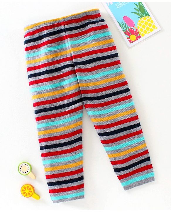 Babyhug Full Length Lounge Pant Striped Print - Multicolor