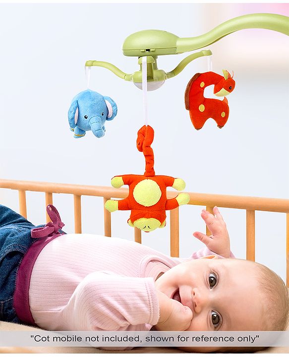 Babyhug Hanging Soft Toys Pack of 3 - Multicolour