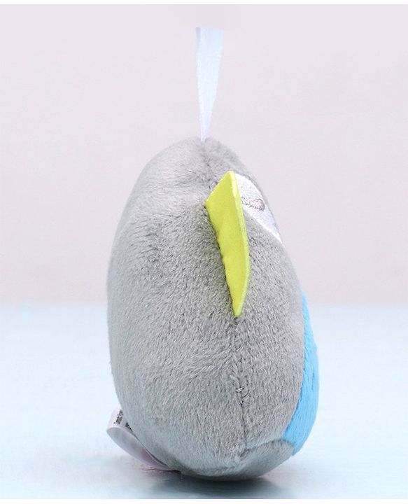 Babyhug Elephant & Owl  Clip On Soft Toys Pack of 2 Grey - Height 6.5 cm