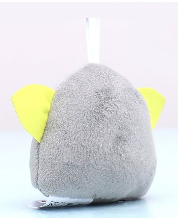 Babyhug Elephant & Owl  Clip On Soft Toys Pack of 2 Grey - Height 6.5 cm