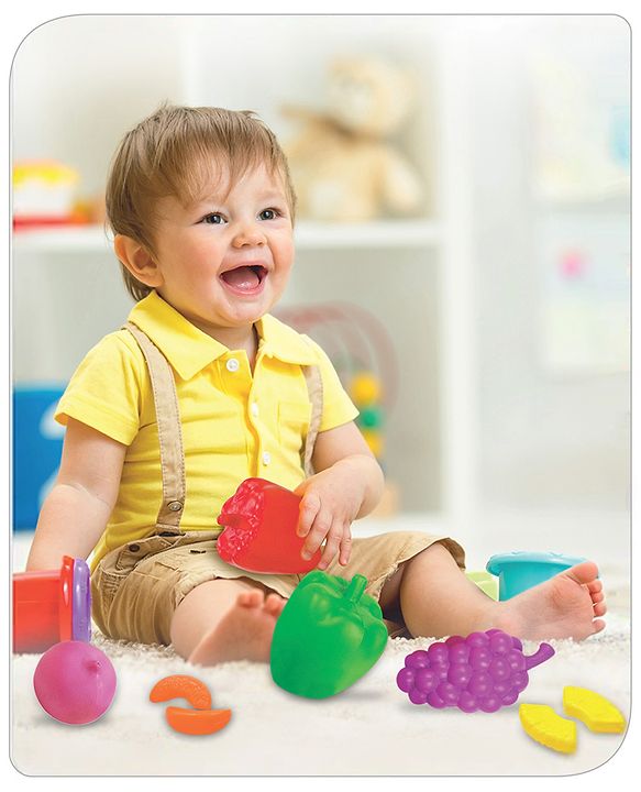 Babyhug Fruits & Vegetable Set of 40 - Multicolour | Realistic Pretend Food Collection | Teaches Healthy Eating Habits & Role-Play | Durable & Child-Safe | BIS Certified