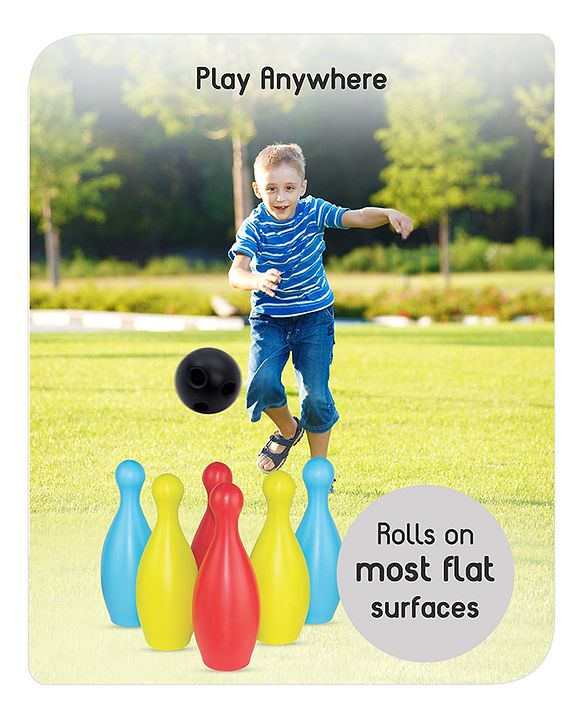 Babyhug Premium Bowling Pin Set with 6 Pins and 2 Balls|Fun Learning of Numbers & Counting| Indoor Outdoor Sports Toy for Kids| Best Gifts for 3 Years+ Kids| BIS Certified
