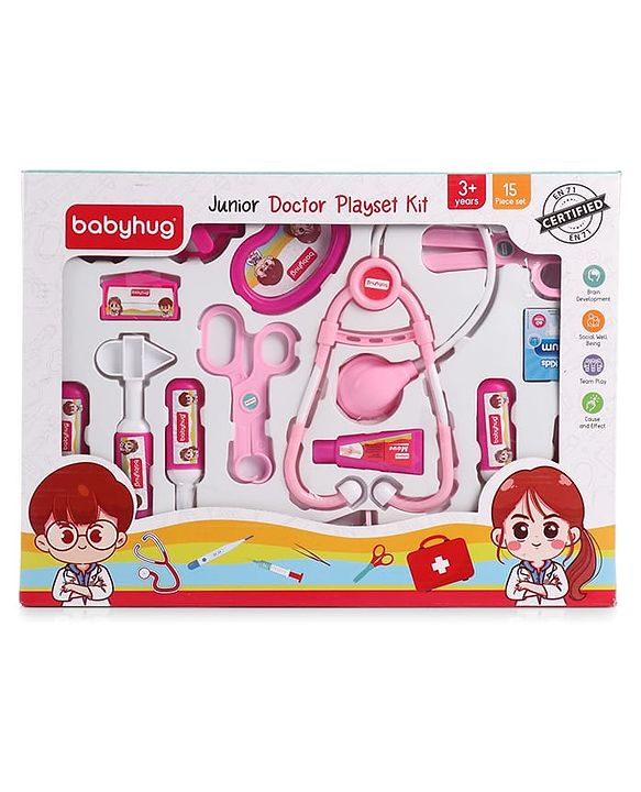 Babyhug Junior Doctor Play Set 15 Pieces - Pink