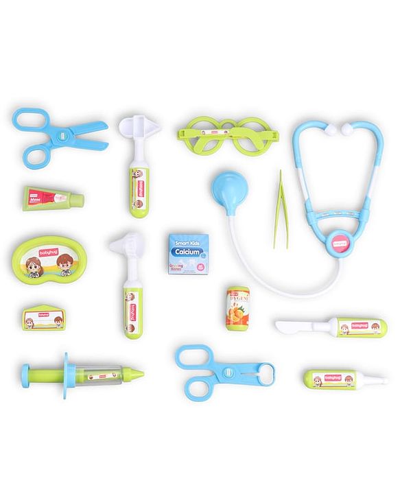 Babyhug Junior Doctor Play Set 15 Pieces - Pink | Pretend Care & Social Play | Inspires Empathy &  Imaginative Role-Play | BIS Certified