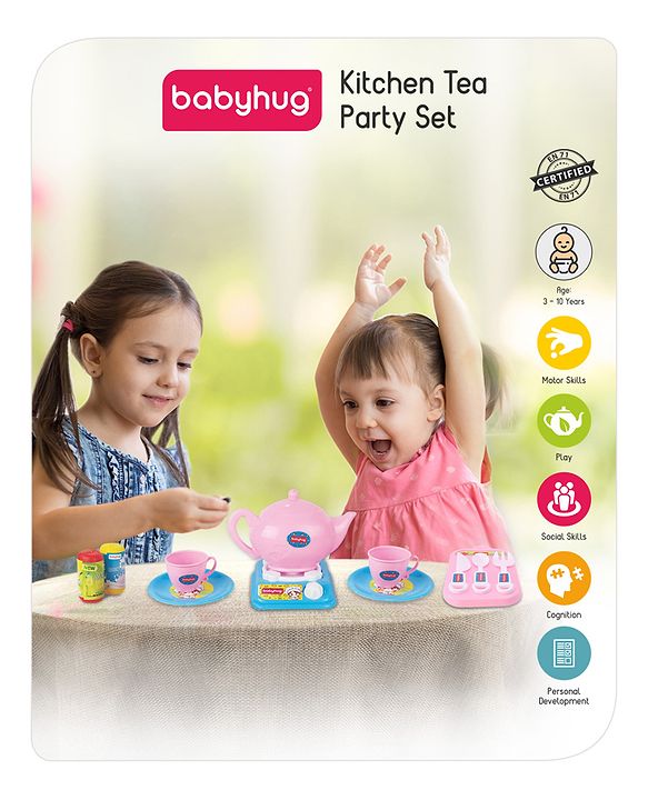 Babyhug Kitchen Tea Party Toy Set of 31 - Pink