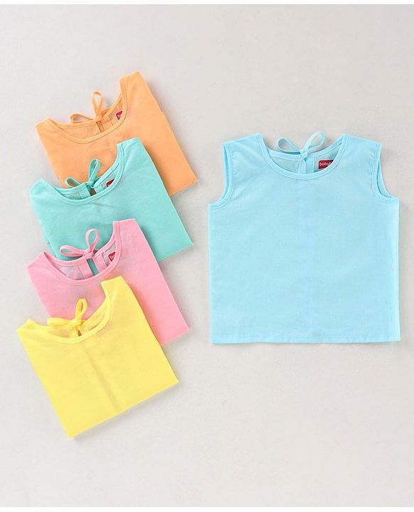Babyhug Sleeveless 100% Cotton Jhabla Pack of 5 - Multicolor