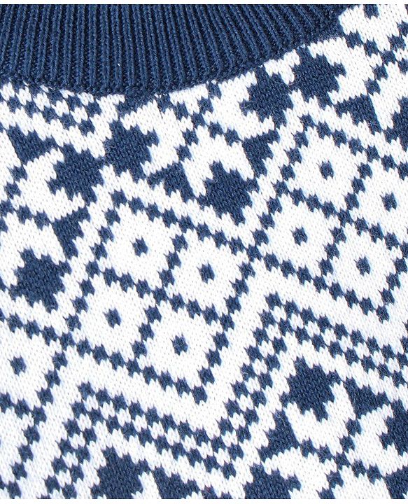 Babyhug Full Sleeves 100% Organic Pullover Sweater - Blue