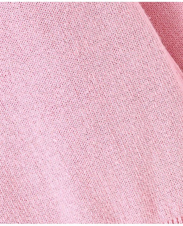 Babyhug Full Sleeves 100% Organic Pullover Sweater Heart Print - Pink