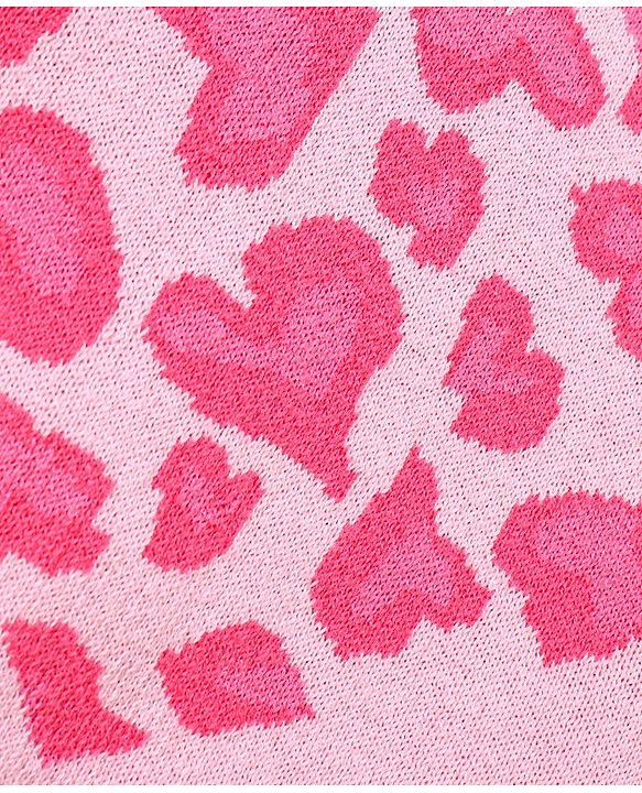 Babyhug Full Sleeves 100% Organic Pullover Sweater Heart Print - Pink