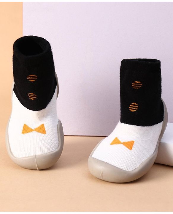 Cute Walk by Babyhug Sock Shoes  - Yellow Black