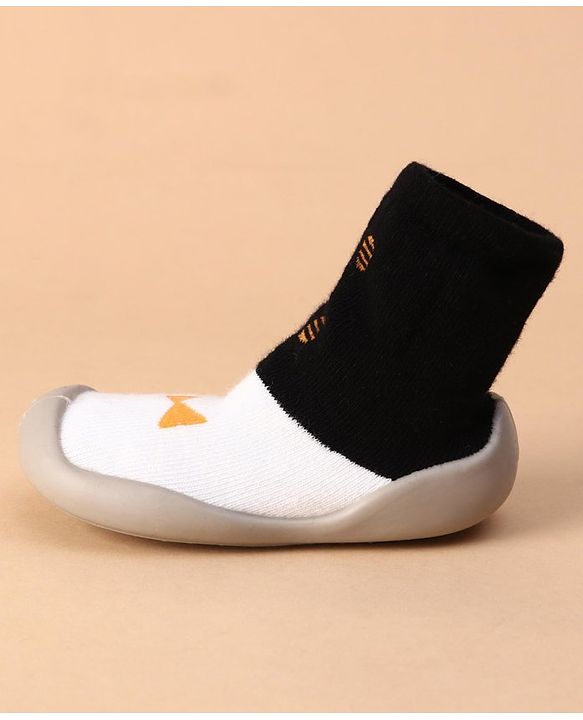 Cute Walk by Babyhug Sock Shoes  - Yellow Black