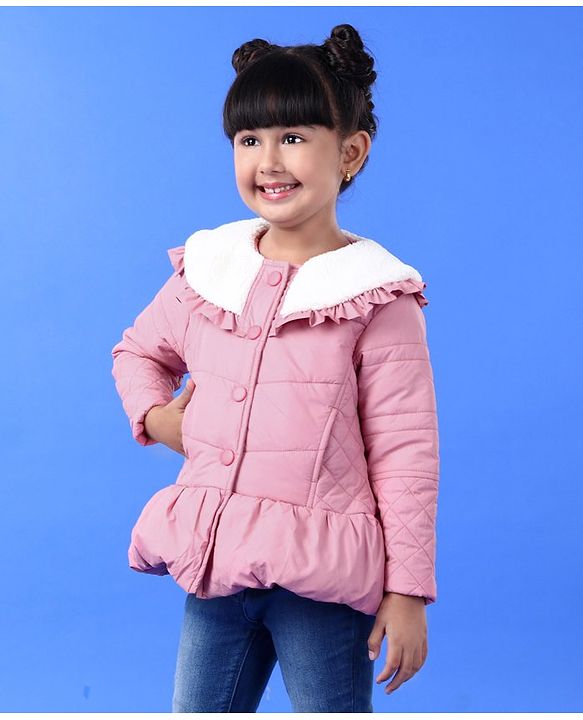 Babyhug Full Sleeves Padded Jacket - Pink