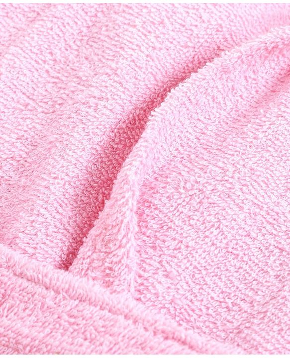 Babyhug Full Sleeves Crown Bathrobe - Pink