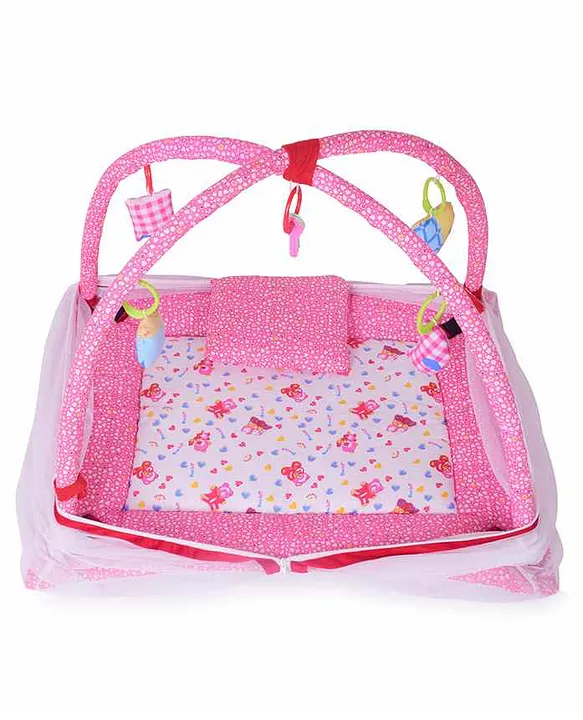 Baby play gym sales with mosquito net