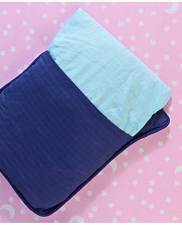 Babyhug Cotton Head Shaping 1 Kg Mustard Seeds/Rai Pillow Car Print - Navy Blue